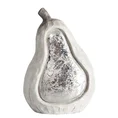 Figurka ceramiczna PEAR błyszcząca srebrzysta gruszka - 11 x 6 x 16 cm - srebrny 1