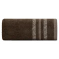 Ręcznik TESSA z bordiurą w cętki inspirowany dziką naturą - 70 x 140 cm - brązowy 3