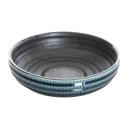 Misa ceramiczna AGALIA ze żłobieniami inspirowana strukturą drewna Misa ceramiczna AGALIA ze żłobieniami inspirowana strukturą drewna - 25 x 25 x 6 cm
