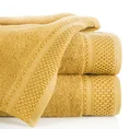 Ręcznik CARLO  z bordiurą z ażurowym wzorem - 70 x 140 cm - musztardowy 1