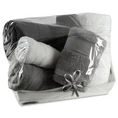 Zestaw prezentowy - komplet 6 szt ręczników na każdą okazję - 50 x 40 x 30 cm - grafitowy 1