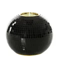 Świecznik dekoracyjny z glinki ceramicznej - ∅ 12 x 10 cm - czarny 1