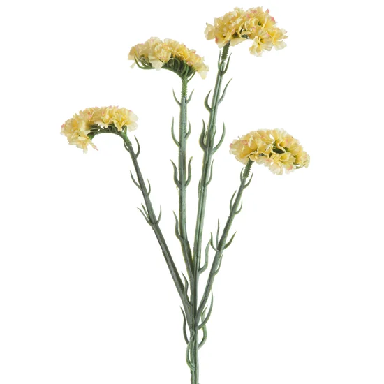 ZATRWIAN WRĘBNY sztuczny kwiat dekoracyjny z płatkami z jedwabistej tkaniny - 64 cm - żółty