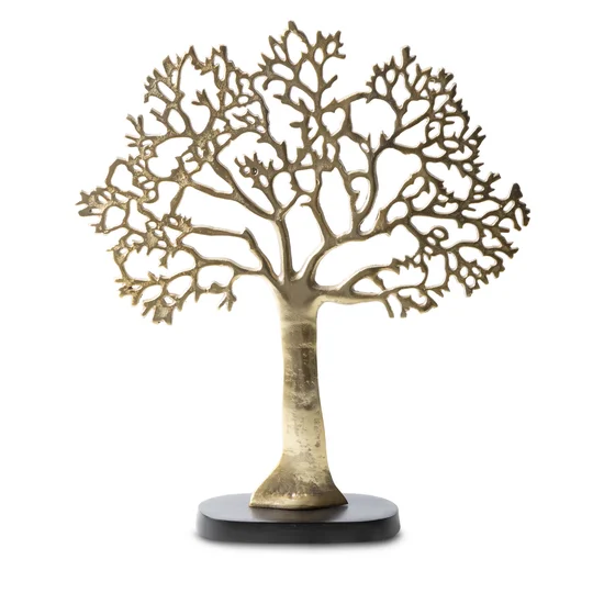 Metalowa figurka KAREN złote drzewko szczęścia - 54 x 59 cm - czarny