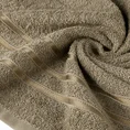 Komplet ręczników LOCA z bordiurą z tkanymi paskami - 37 x 25 x 10 cm - brązowy 6