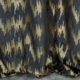 Zasłona CHILL z miękkiego welwetu ze złotym  nadrukiem - 140 x 250 cm - czarny 3