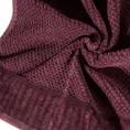 ELLA LINE Ręcznik MIKE w kolorze bordowym, bawełniany tkany w krateczkę z welurowym brzegiem - 50 x 90 cm - bordowy 5