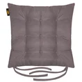 ADORE dwustronna welurowa poduszka siedziskowa na krzesło z dziewięcioma pikowaniami, gramatura 195 g/m2 - 40 x 40 x 6 cm - grafitowy 2
