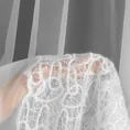 Tkanina firanowa markizeta z ozdobnym pasem fantazyjnego haftu - 290 cm - biały 2