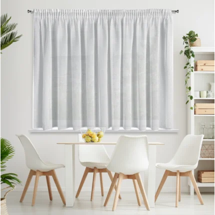Firana ANGELA z efektem deszczyku półprzezroczysta, matowa Firana ANGELA z efektem deszczyku półprzezroczysta, matowa - 300 x 145 cm