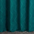 Tkanina zasłonowa o miękkim zamszowym chwycie z wytłaczanym wzorem kraty - 290 cm - ciemnoturkusowy 2