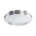 Okrągła taca dekoracyjna SESI z lustrzanym blatem i obrzeżem z metalu, srebrna - ∅ 20 x 2 cm - srebrny 1