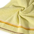 Ręcznik z delikatnym ozdobnym stebnowaniem - 70 x 140 cm - żółty 5