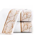 LIMITED COLLECTION ręcznik LUNA 3 z miękkiej bawełny z żakardową bordiurą z motywem liści miłorzębu BLASK BIELI - 50 x 90 cm - biały 1