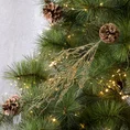 Zimowa gałązka dekoracyjna z kulkami obsypana złotym brokatem - 45 x 20 cm - złoty 1