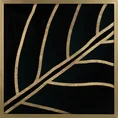 LIMITED COLLECTION Obraz LILI 3 ze złotym błyszczącym nadrukiem w złotej ramie - 53 x 53 cm - czarny 1