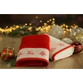 Ręcznik NOEL 02 świąteczny z żakardową bordiurą z motywem skandynawskim - 50 x 90 cm - czerwony 7