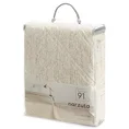 DESIGN 91 narzuta welwetowa pikowana metodą hot press w wzór karo - 170 x 210 cm - kremowy 6