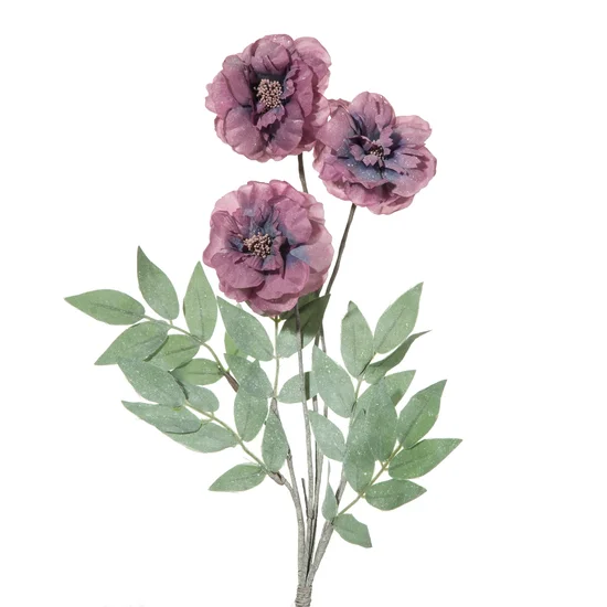 KAMELIA JAPOŃSKA sztuczny kwiat dekoracyjny z jedwabistej tkaniny - 70 cm - jasnofioletowy