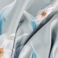 Zasłona NILA zaciemniająca z trójwymiarowym kwiatowym nadrukiem - 140 x 270 cm - srebrny 11