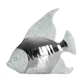 Figurka ceramiczna rybka - 15 x 5 x 13 cm - srebrny 1