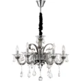 Lampa dekoracyjna GLITTER sześcioramienny żyrandol z kryształami - ∅ 70 x 52 - 115 cm - srebrny 6