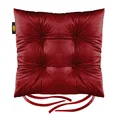 Dwustronna welwetowa poduszka siedziskowa na krzesło z czterema pikowaniami, gramatura 260 g/m2 - 40 x 40 x 8 cm - bordowy 2