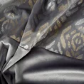 Zasłona LIZA z welwetu z pasem z błyszczącym, cieniowanym nadrukiem - 140 x 250 cm - stalowy 11