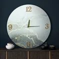 Dekoracyjny zegar ścienny w stylu nowoczesnym - 60 x 5 x 60 cm - srebrny 7