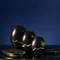 Wazon ceramiczny EBRU 2 czarno-złotym - 16 x 9 x 42 cm - czarny 5