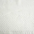 Ręcznik z welurową bordiurą o ryżowej fakturze - 70 x 140 cm - kremowy 2