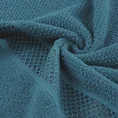 Ręcznik DANNY bawełniany o ryżowej strukturze podkreślony żakardową bordiurą o wypukłym wzorze - 70 x 140 cm - turkusowy 5