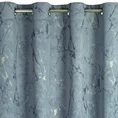 Zasłona WERA z miękkiej welwetowej tkaniny zdobiona nadrukiem przypominającym marmur - 140 x 250 cm - ciemnoszary 6
