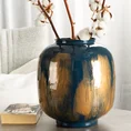 Metalowy wazon KAJA z niezwykłym wzorem - ∅ 30 x 34 cm - niebieski 4