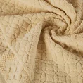 Ręcznik z żakardowym wzorem - 70 x 140 cm - beżowy 5