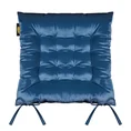 Dwustronna welwetowa poduszka siedziskowa na krzesło z szesnastoma pikowaniami, gramatura 260 g/m2 - 40 x 40 x 6 cm - granatowy 2