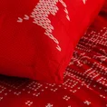 Komplet pościeli świątecznej NOEL z wysokiej jakości satyny bawełnianej - 160 x 200 cm - czerwony 5