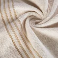 Ręcznik bawełniany z ozdobną bordiurą w paski - 50 x 90 cm - beżowy 3