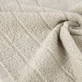 Ręcznik bawełniany DALI z bordiurą w paseczki przetykane srebrną nitką - 30 x 50 cm - beżowy 5