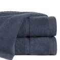 REINA LINE Ręcznik z bawełny zdobiony wzorem w zygzaki z gładką bordiurą - 50 x 90 cm - granatowy 1