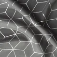 Zasłona CUBE ze srebrnym geometrycznym wzorem - 140 x 250 cm - grafitowy 6