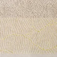 Ręcznik METALIC z  żakardową bordiurą z motywem liści bananowca wykonanym złotą nicią - 50 x 90 cm - beżowy 2