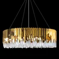 Lampa wisząca EMILY złota z kryształowymi zawieszkami - ∅ 100 x 32 cm - złoty 9