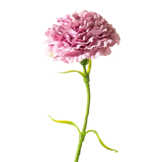 GOŹDZIK kwiat sztuczny dekoracyjny z płatkami z jedwabistej tkaniny - ∅ 8 x 40 cm - różowy
