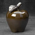 Jabłko - figurka ceramiczna SIMONA z perłowym połyskiem - 11 x 11 x 14 cm - oliwkowy 1