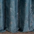 Zasłona MIRELA z miękkiego  welwetu z przecieranym wzorem - 140 x 270 cm - ciemnoturkusowy 3
