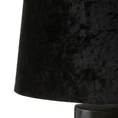 Lampka stołowa EBRU na ceramicznej podstawie w formie walca z abażurem z matowej tkaniny - 16 x 9 x 65 cm - czarny 2