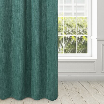 Фото - Штори й тюлі Zasłona zaciemniająca z grubszej tkaniny melanżowej 140 x 250 cm zielony p