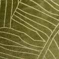 Koc LUNA 2 z motywem liści bananowca - 150 x 200 cm - oliwkowy 2