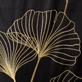 EUROFIRANY PREMIUM pościel HAFT  z satyny bawełnianej zdobiona haftowanymi liśćmi miłorzębu - 160 x 200 cm - czarny 4